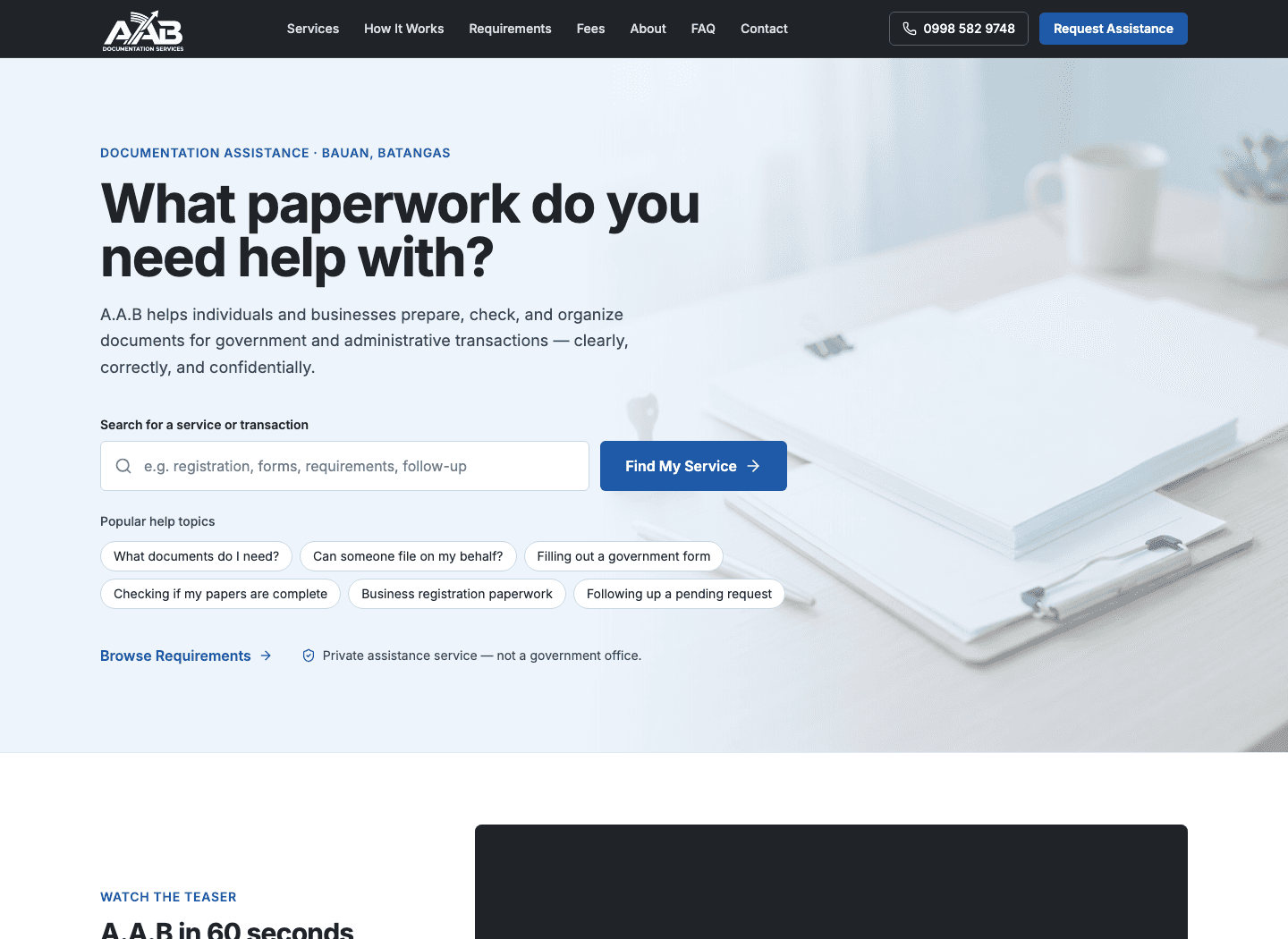 Find the Right Form website preview