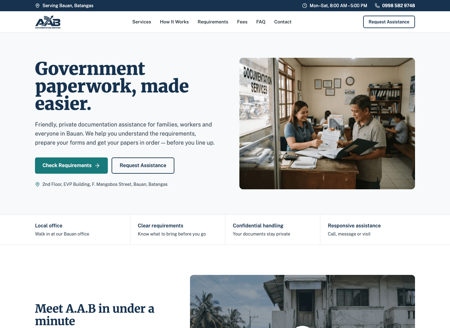 Teal Trust Desk website preview