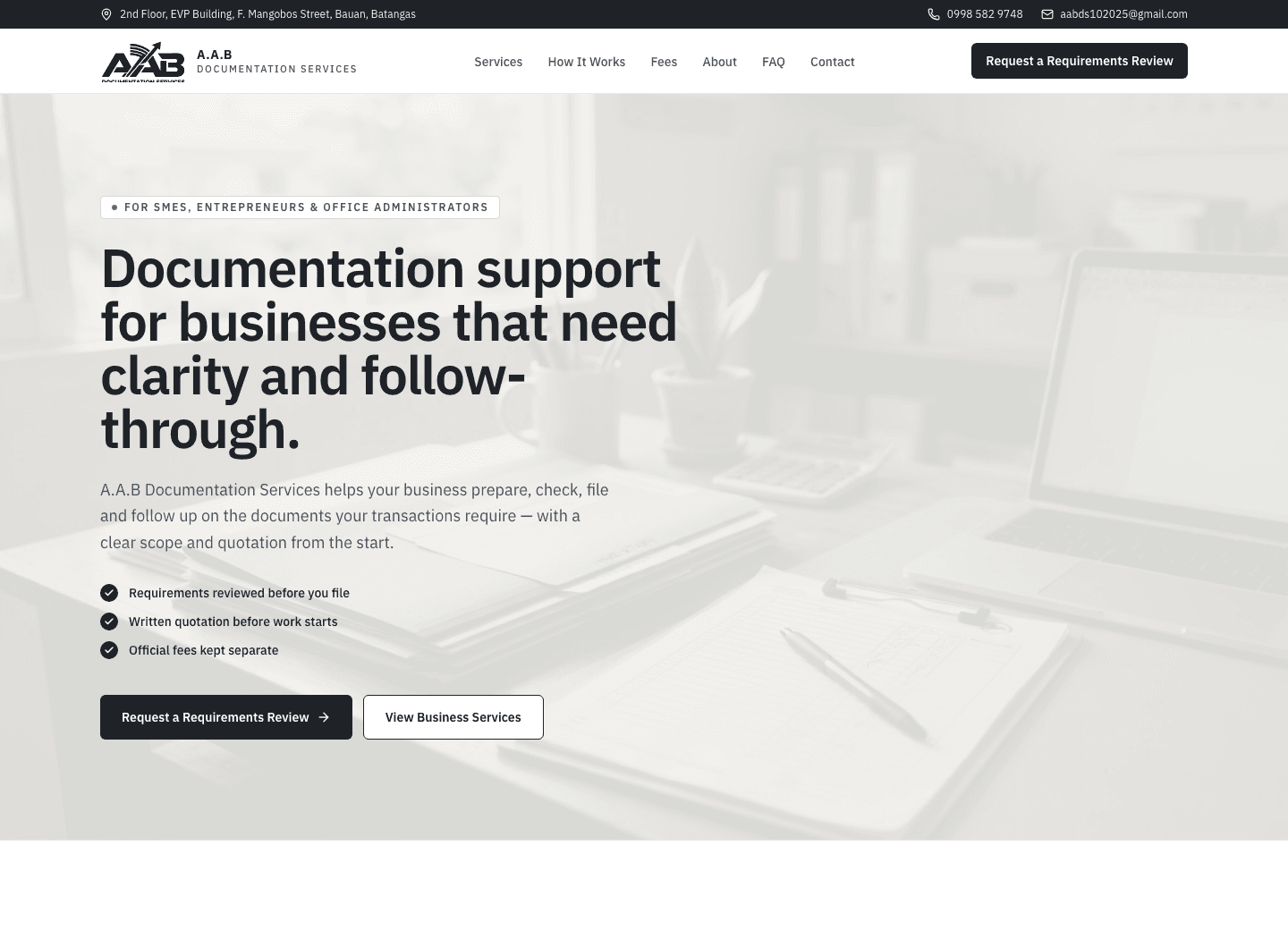 Business Clarity website preview