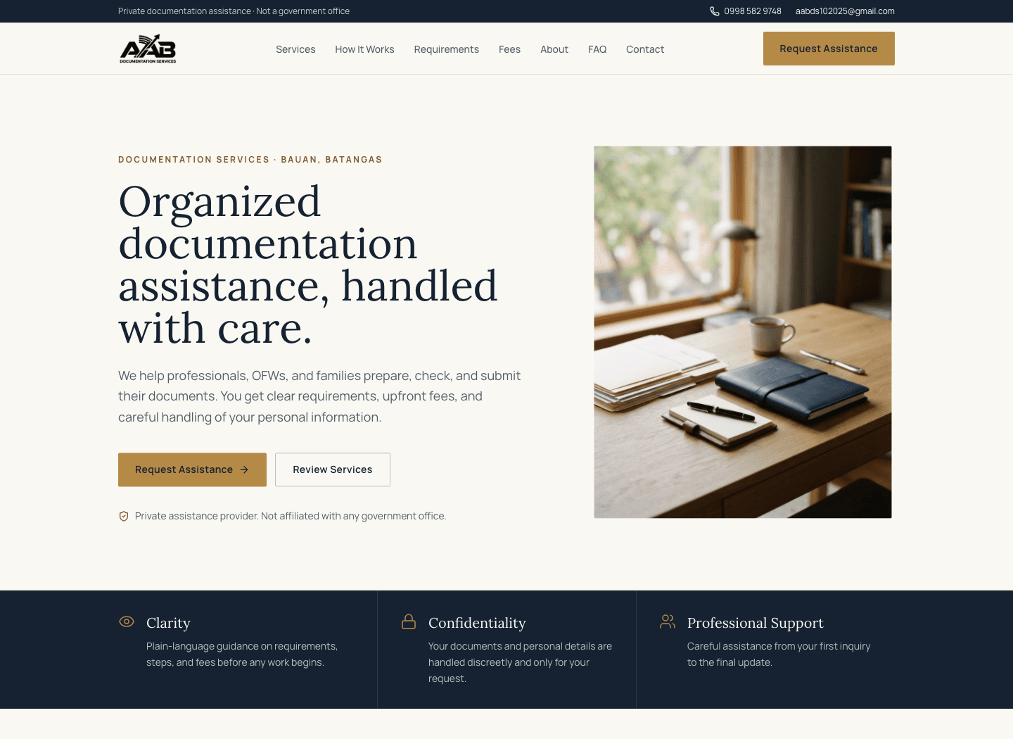 Quiet Precision website preview
