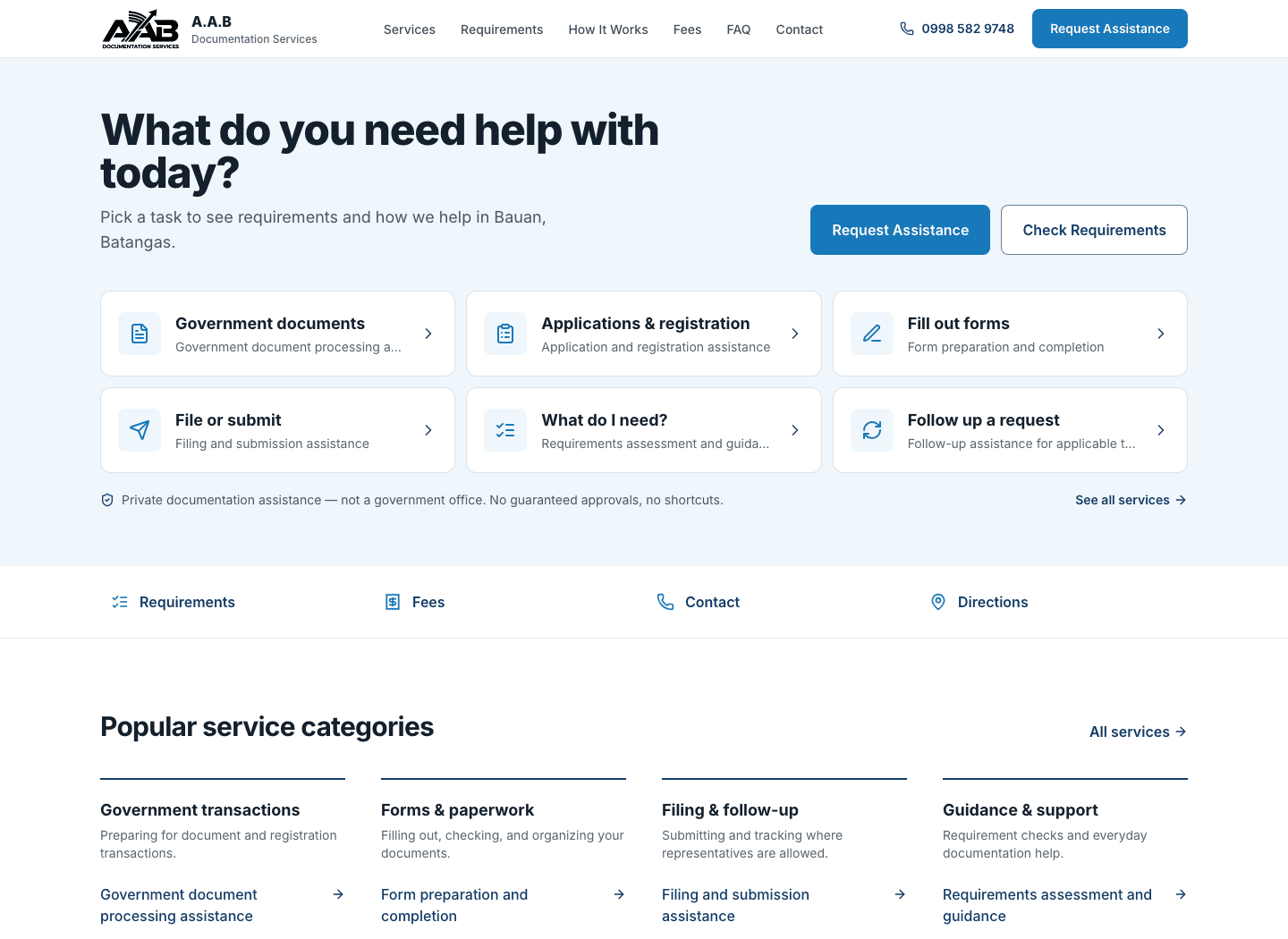 Task First website preview